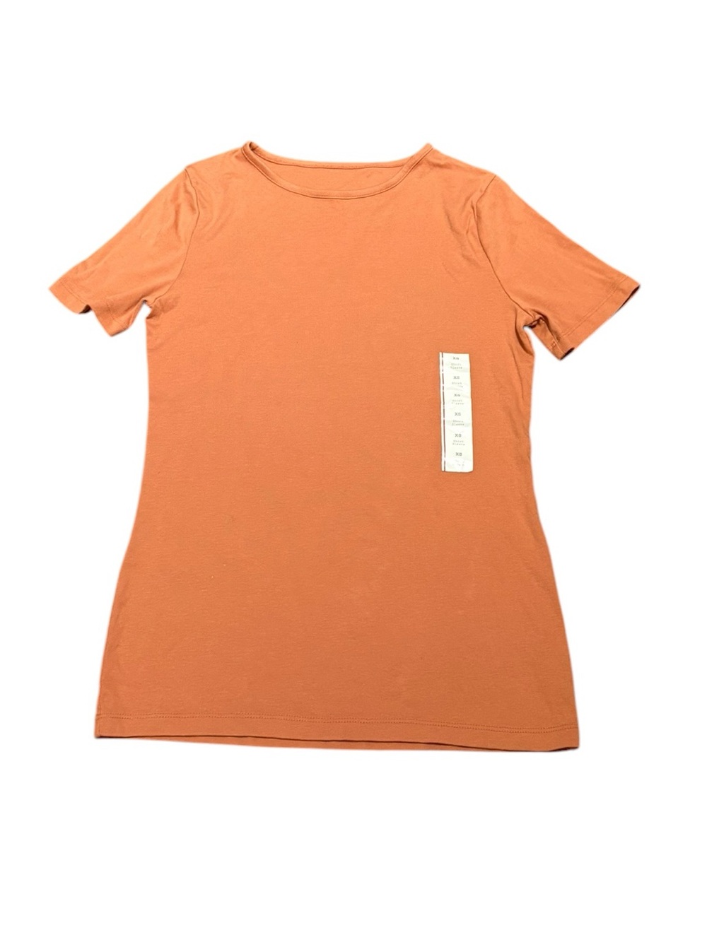 A New Day Basic Short-Sleeve Crewneck Tee - Dusty Orange, Size XS NEW